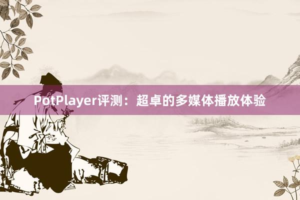 PotPlayer评测：超卓的多媒体播放体验